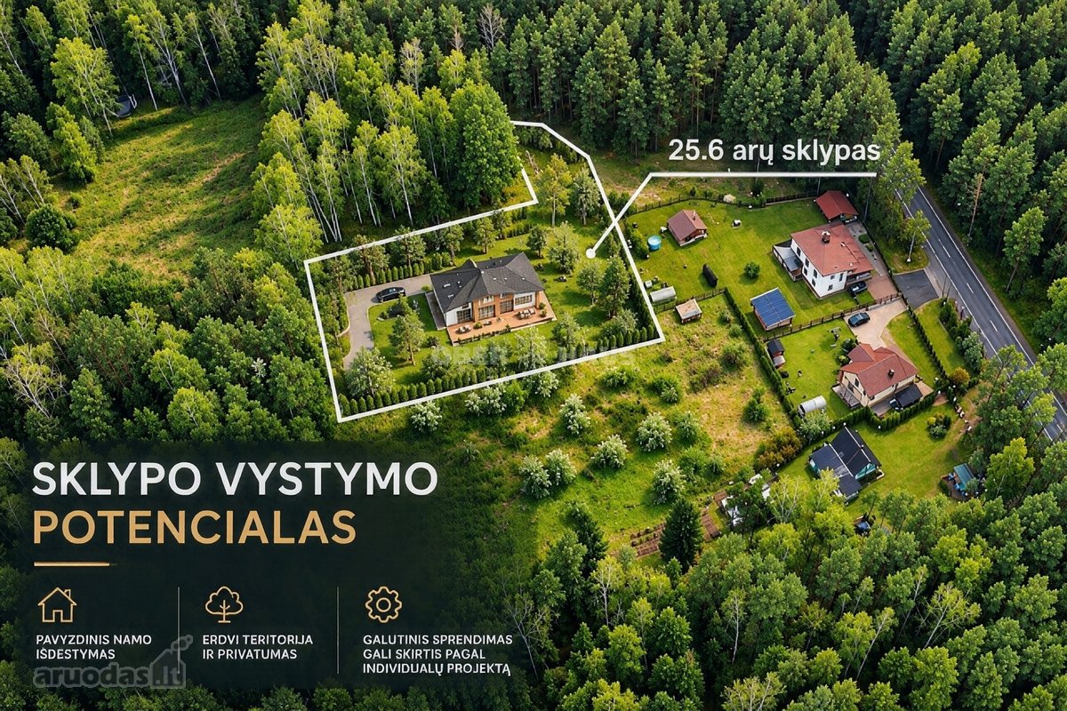 Parduodamas 25,61 A Namų Valdos Sklypas Miško - nuotraukos Nr. 2
