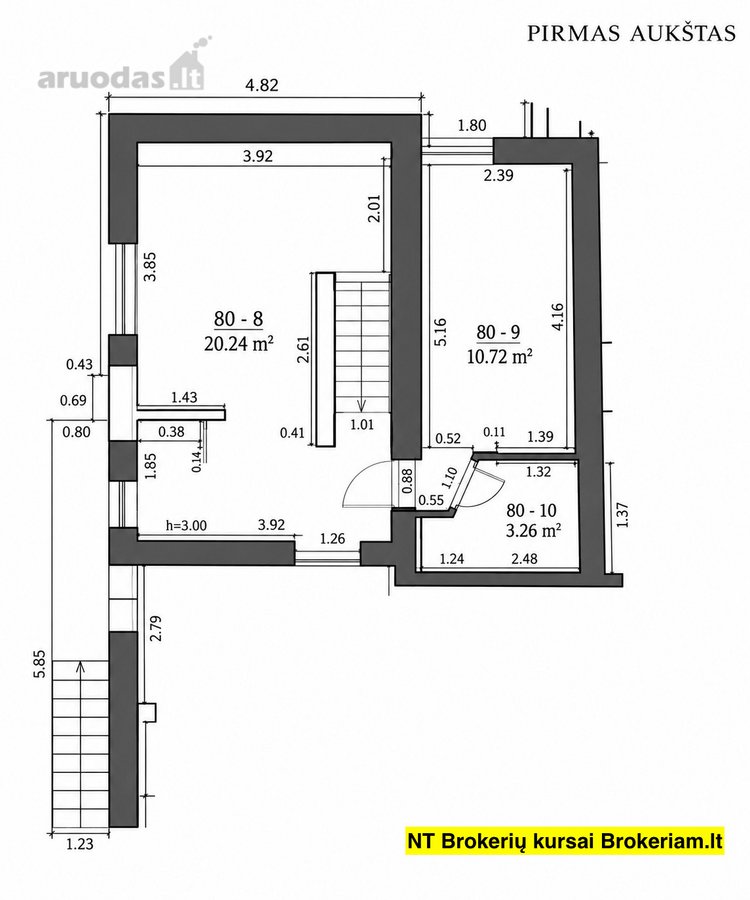 Parduodamas išskirtinis erdvus 2 kambarių - nuotraukos Nr. 21