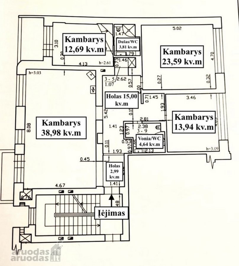 Nuomojamas Išskirtinis 4 Kambarių Butas Kauno - nuotraukos Nr. 38