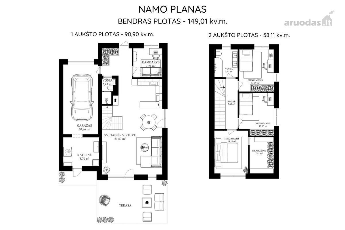 Naujas, Visiškai Įrengtas A++ Namas – Erdvė - nuotraukos Nr. 27