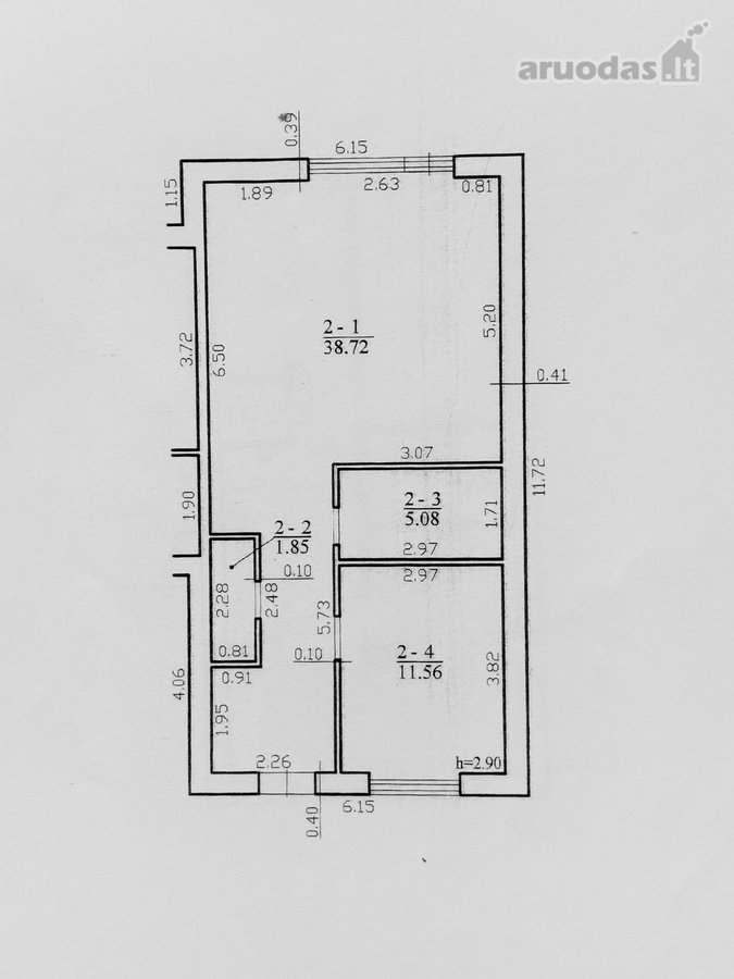 Parduodamas erdvus 2 kambarių butas Balsiuose - nuotraukos Nr. 22