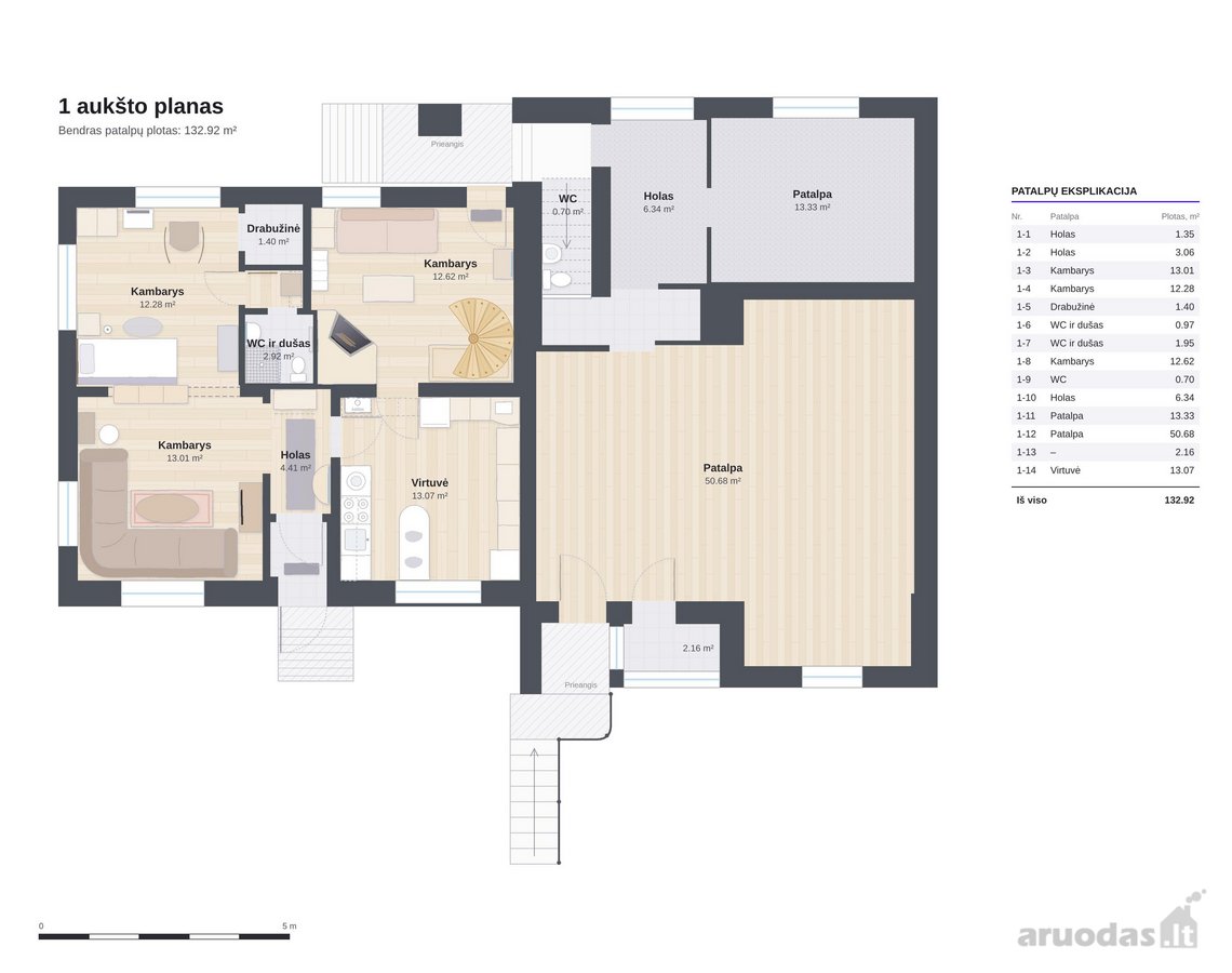 Parduodamas namas su priestatu 270 m² (viso - nuotraukos Nr. 6