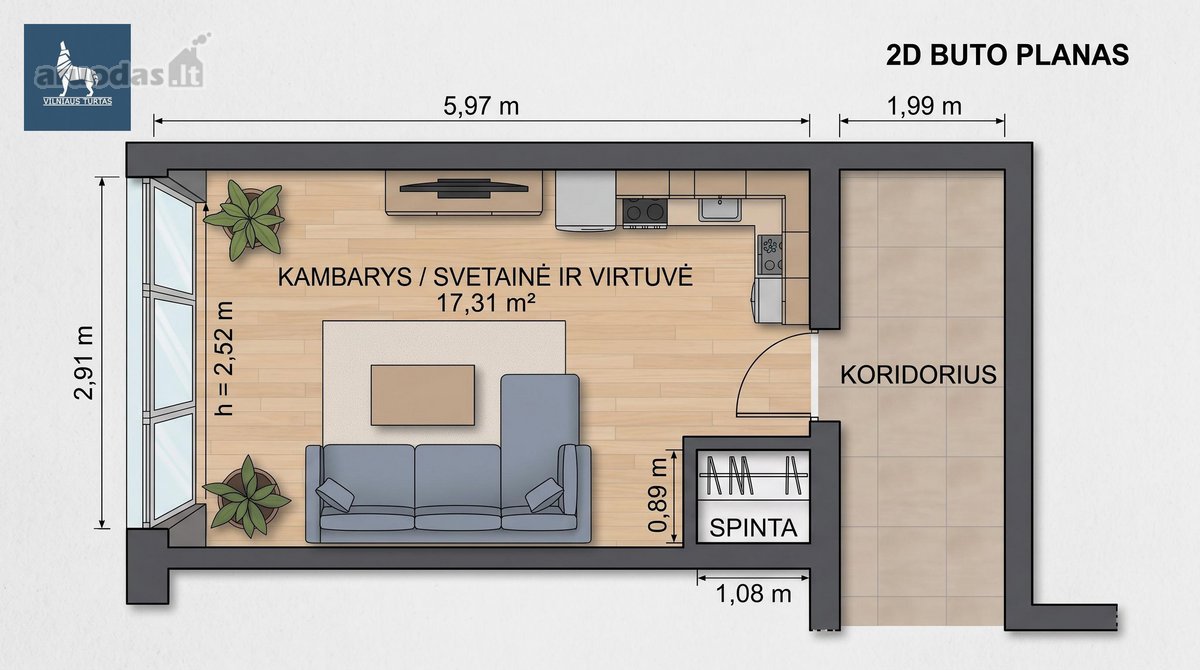 Parduodamas Kambarys Prestižinėje - nuotraukos Nr. 7