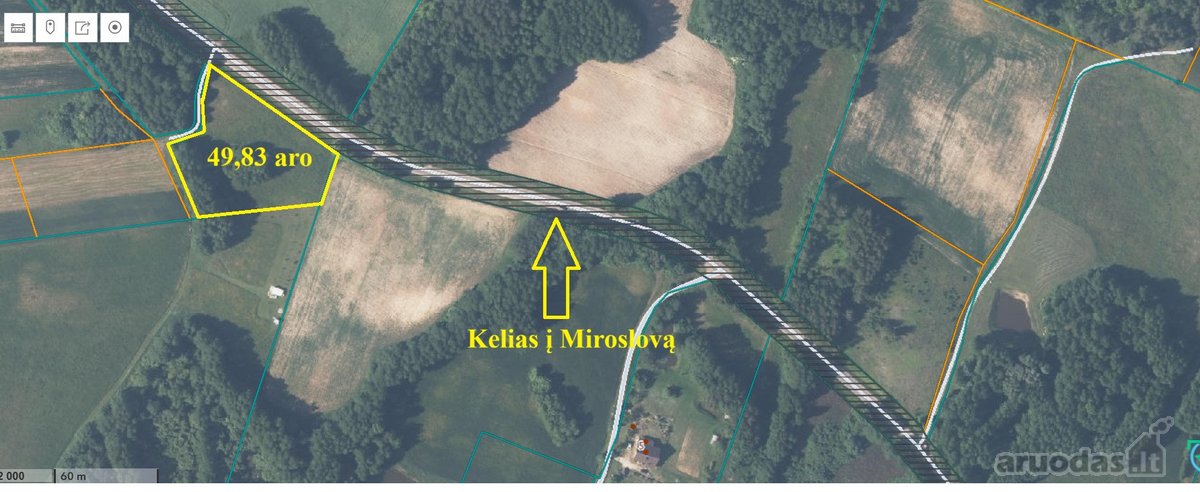 Parduodamas erdvus 49,83 aro sklypas, žemės - nuotraukos Nr. 8