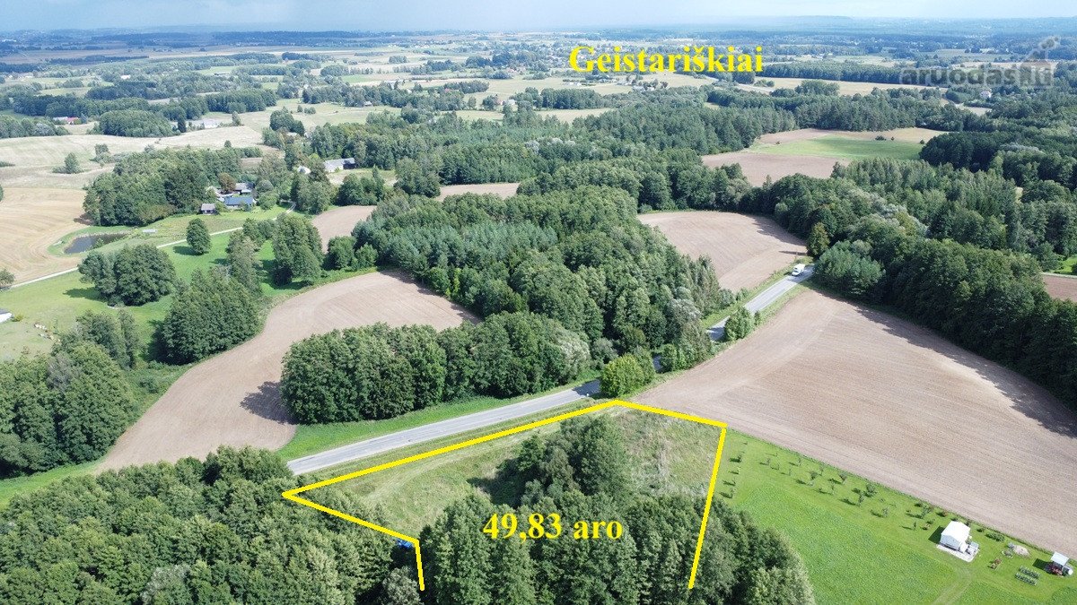 Parduodamas erdvus 49,83 aro sklypas, žemės - nuotraukos Nr. 7