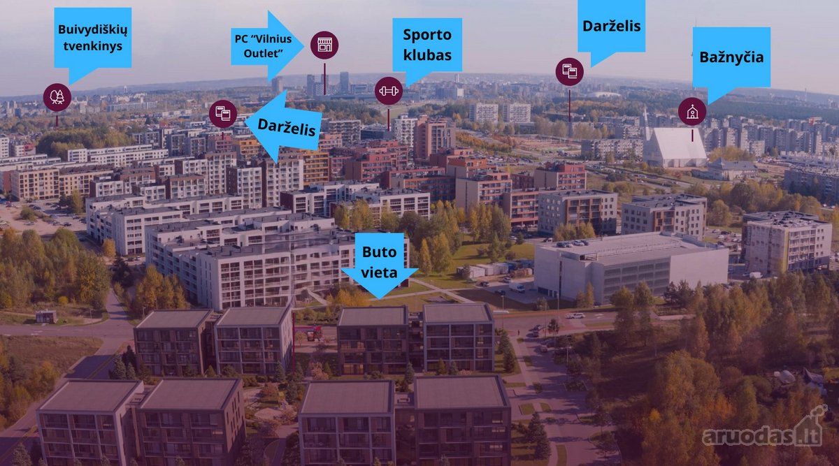 Nuomojamas Modernus 2 Kambarių Butas - nuotraukos Nr. 16