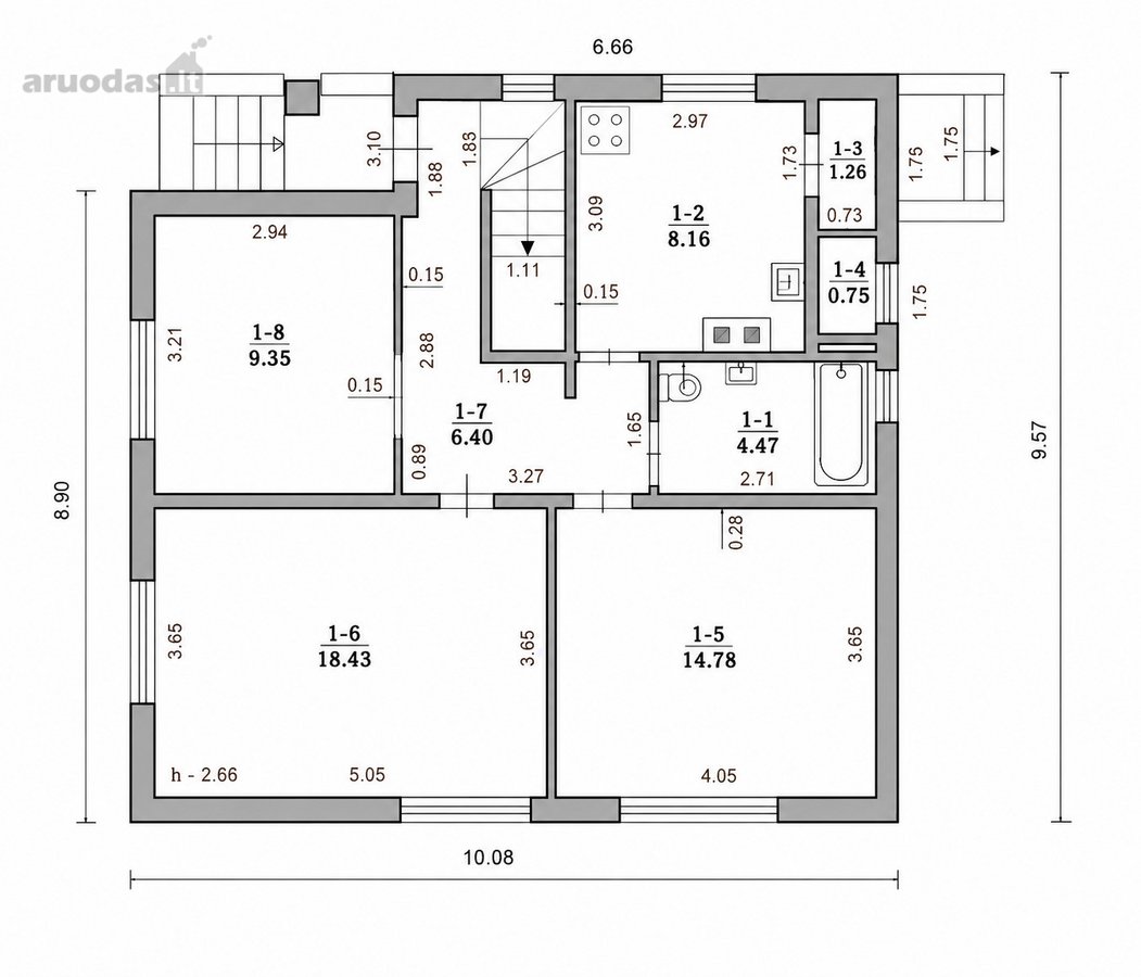 Optimalaus ploto namas Kelmės g.2a. Žaliūkių - nuotraukos Nr. 8