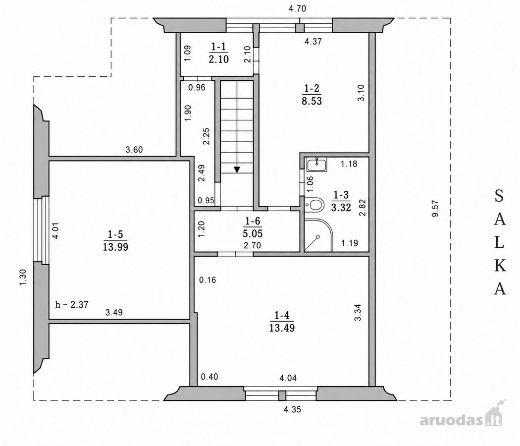 Optimalaus ploto namas Kelmės g.2a. Žaliūkių - nuotraukos Nr. 9