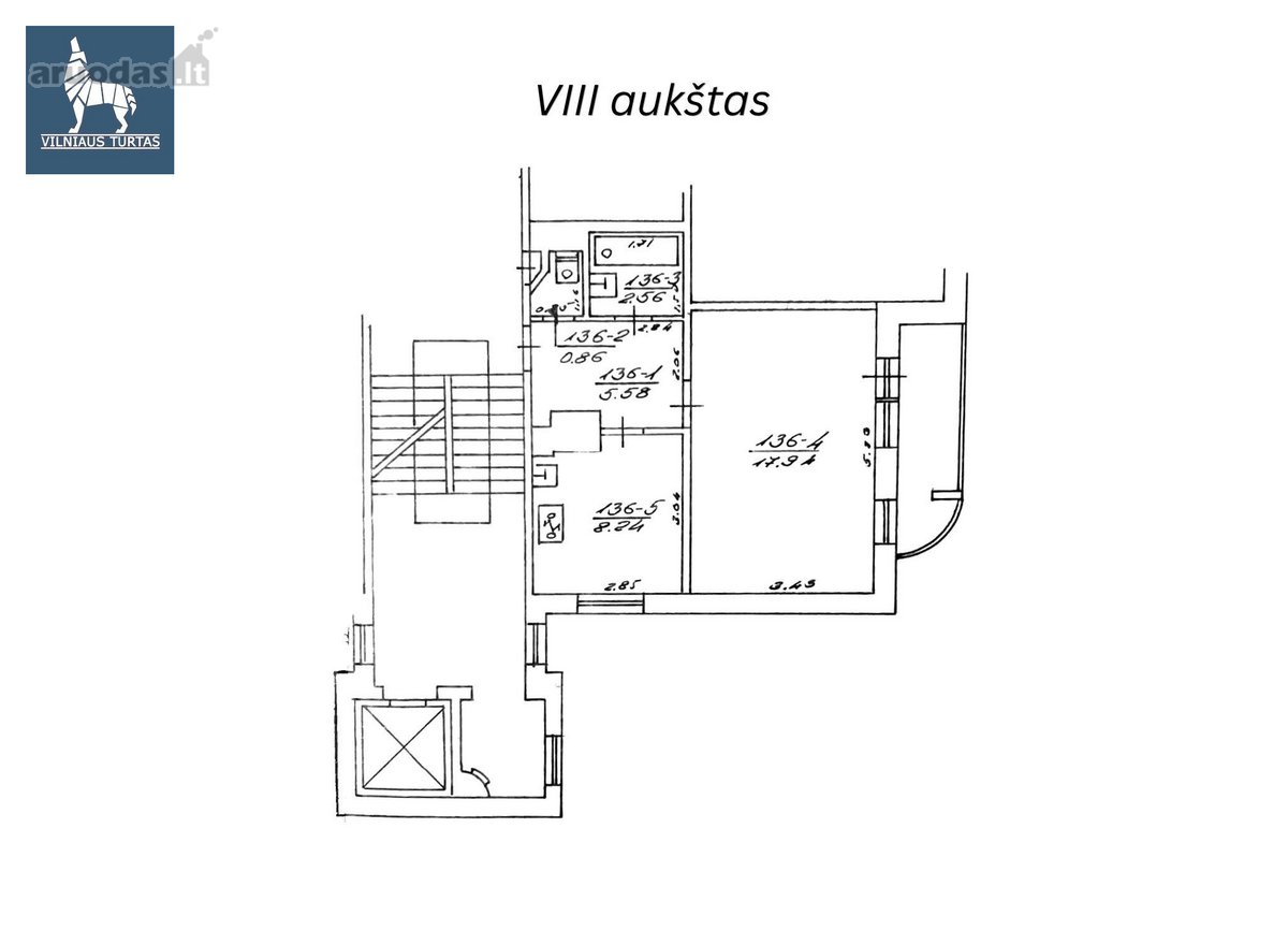 Vieno Kambario Butas Su Atskira Virtuve, - nuotraukos Nr. 19
