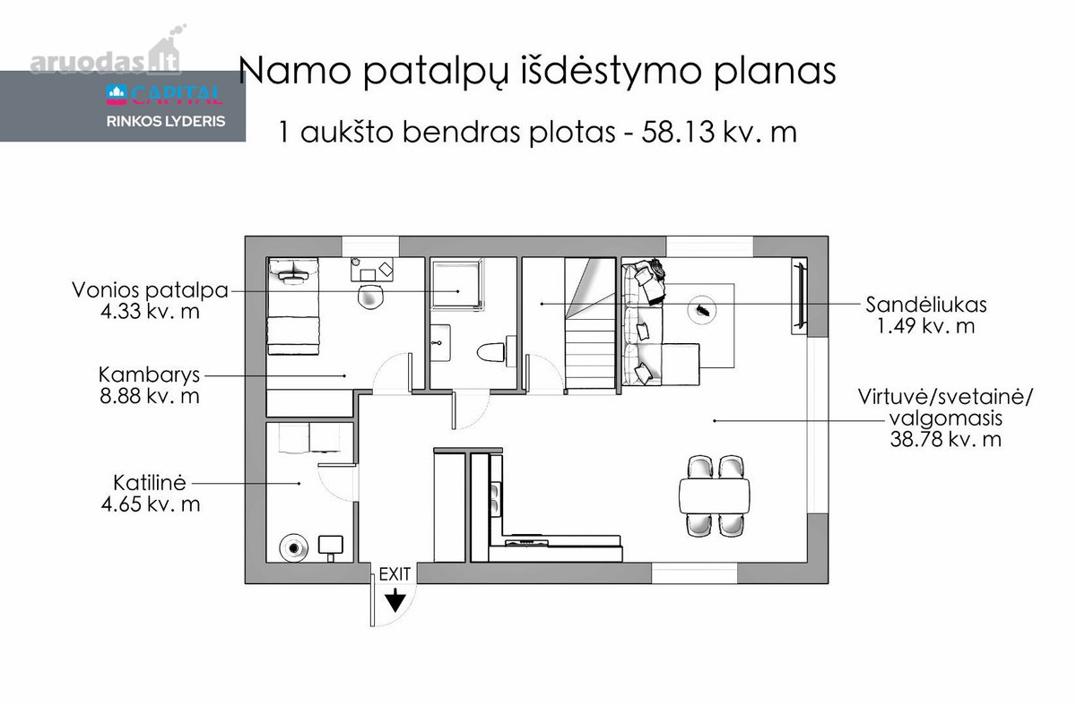 Parduodamas Pilnai Įrengtas Ir Dar Niekieno - nuotraukos Nr. 28