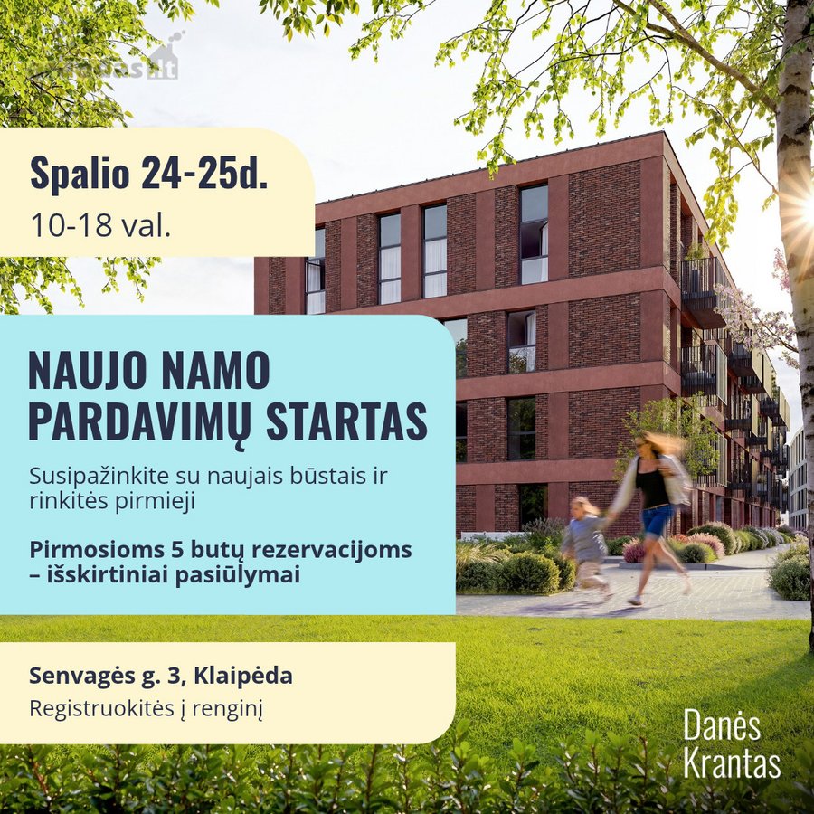 2 Kambarių Butas Su Erdviu 8,15 Kv. M Balkonu - nuotraukos Nr. 2
