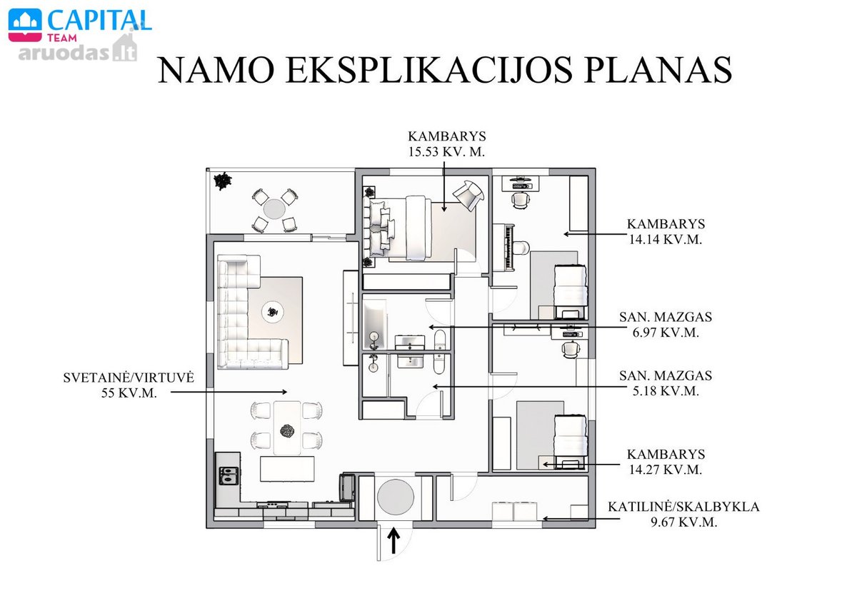 Parduodamas Modernus, Erdvus Ir Kokybiškai - nuotraukos Nr. 26