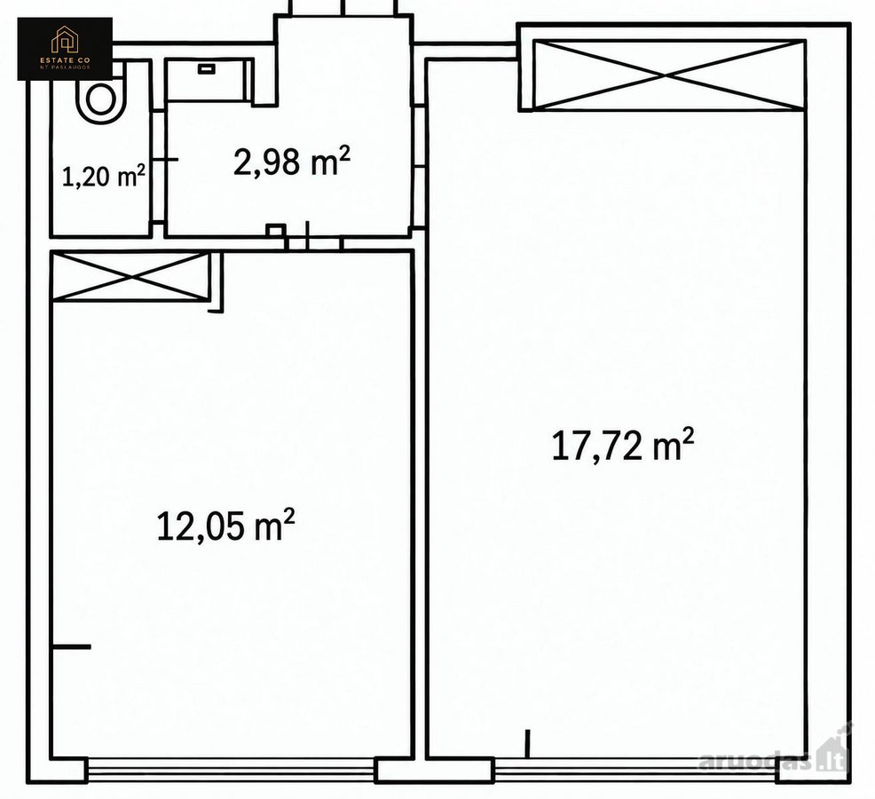 Reta Galimybė Įsigyti 2 Kambarių Butą - nuotraukos Nr. 12