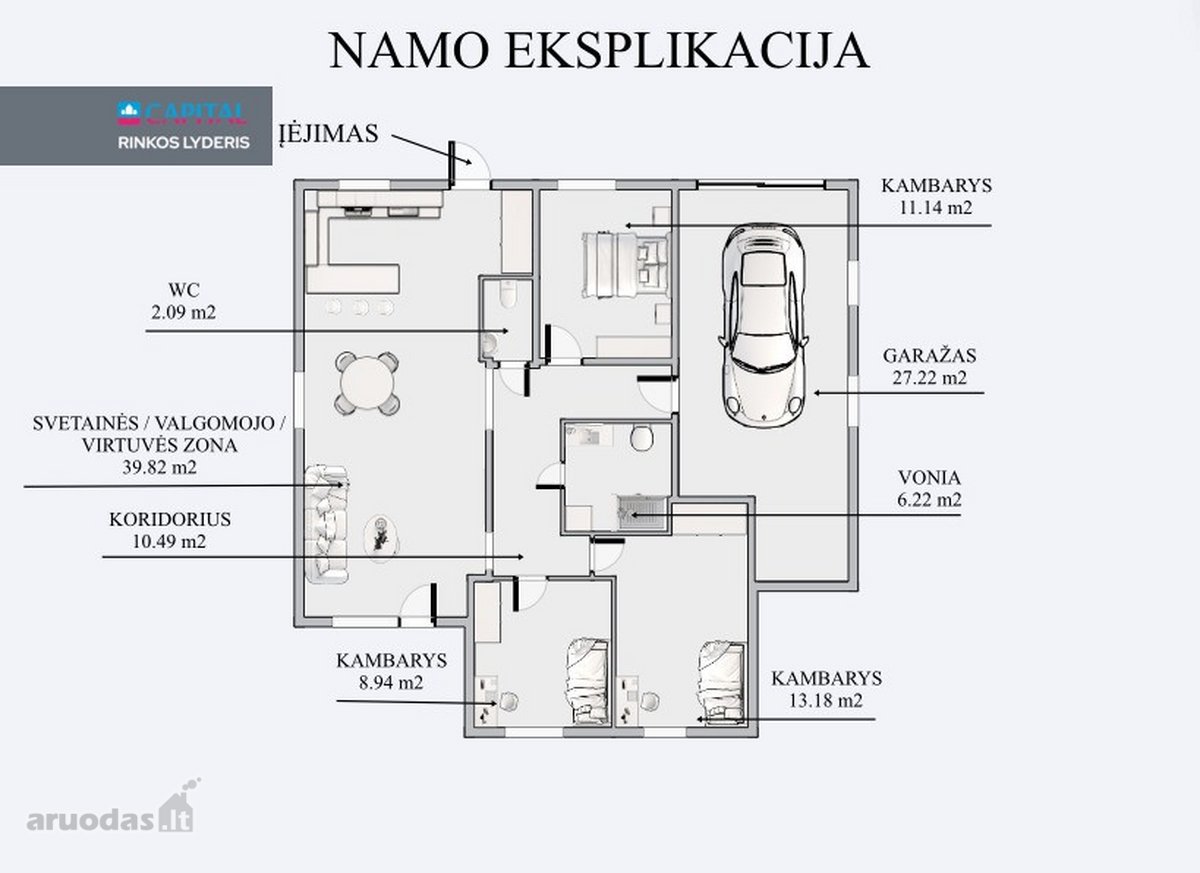 Parduodamas Naujos Statybos, Pilnai Įrengtas - nuotraukos Nr. 35