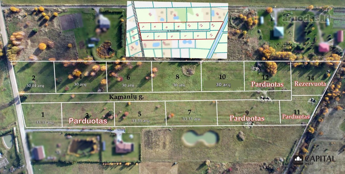 Parduodami namų valdos sklypai Kamanių GT. - nuotraukos Nr. 3