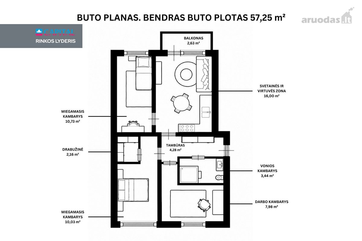 Parduodamas Stilingai Įrengtas Ir - nuotraukos Nr. 31