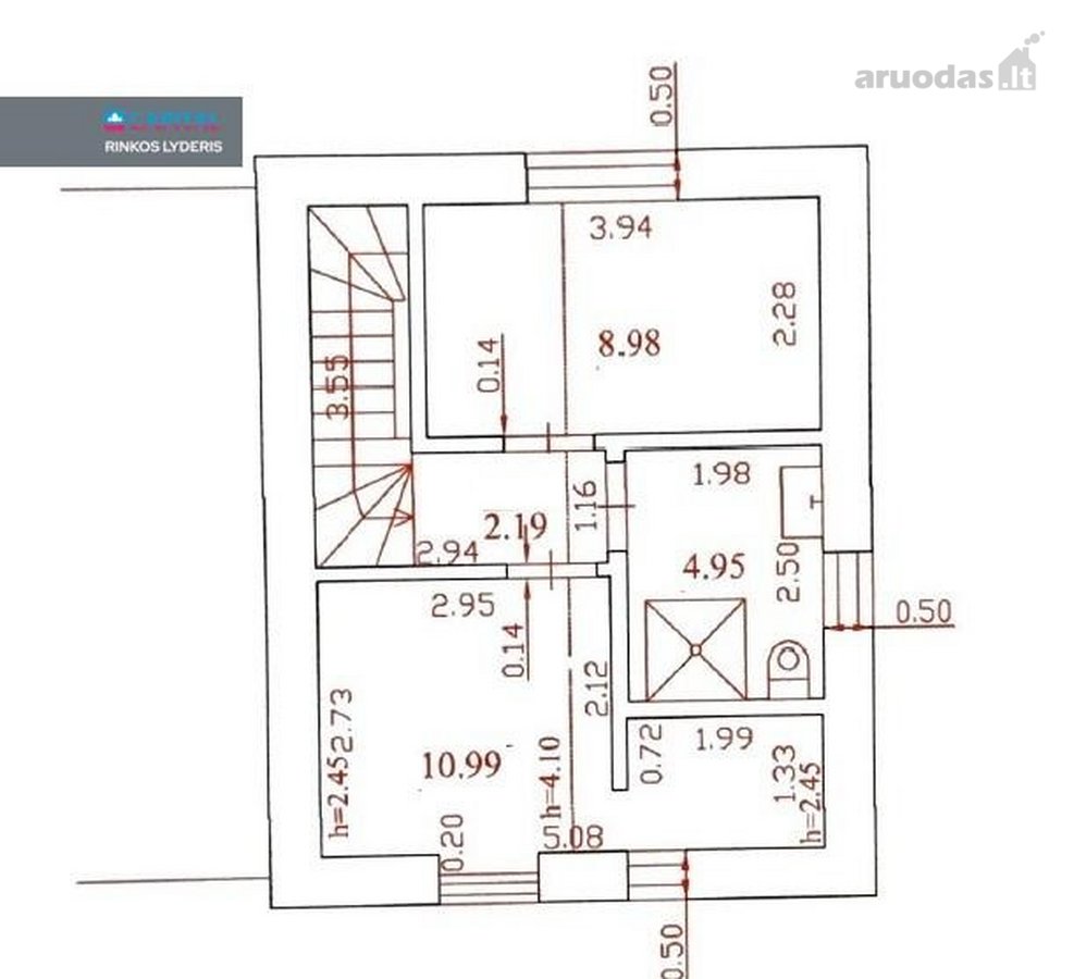 Parduodamas pilnai įrengtas sublokuotas namas - nuotraukos Nr. 33