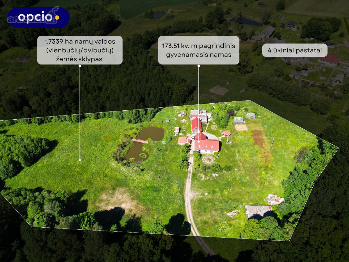 Parduodama Sodyba Su Net 1,7339 ha Namų - nuotraukos Nr. 2