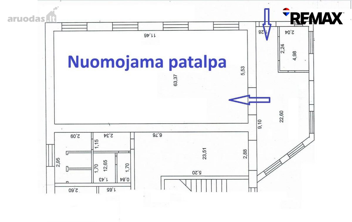 Išnuomojamos šviesios ir erdvios 63,37 m² - nuotraukos Nr. 8