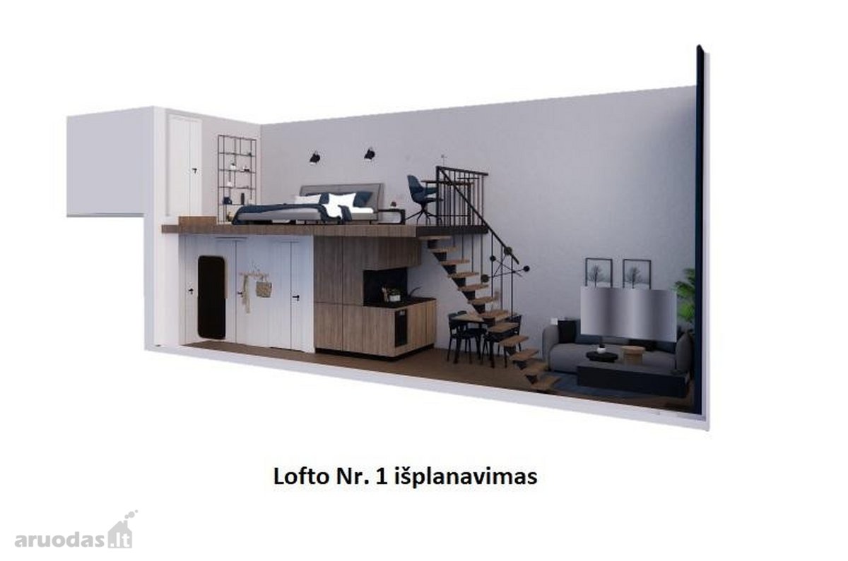 Išnuomojamas stilingas 41,81 m² loftas - nuotraukos Nr. 49