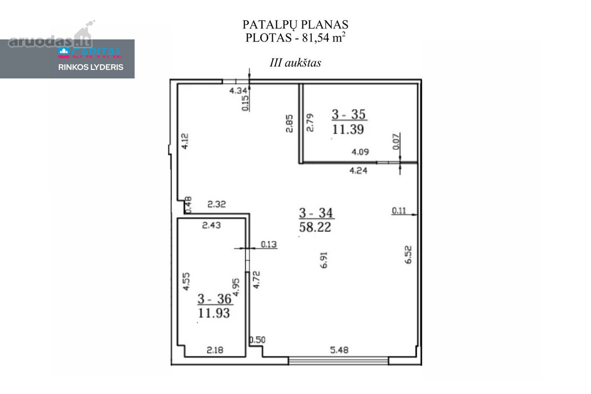 Nuomojamos 81,54 - 141,81 Kv.m. Patalpos - nuotraukos Nr. 14