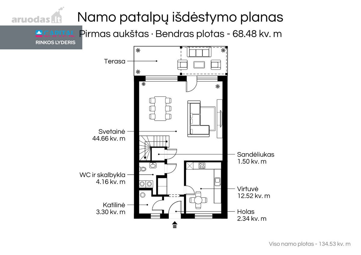 Parduodamas Sublokuotas 135 Kv. M Gyvenamasis - nuotraukos Nr. 35