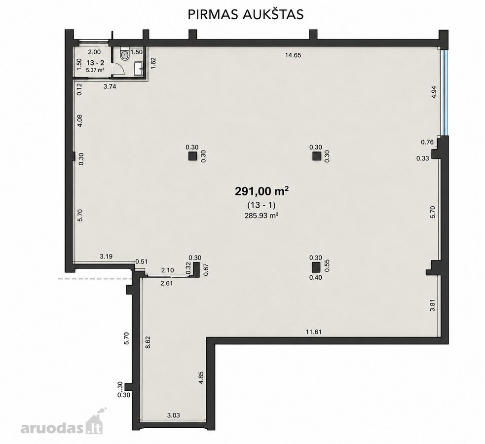 Parduodamos 291 Kv. M Komercinės Patalpos - nuotraukos Nr. 2