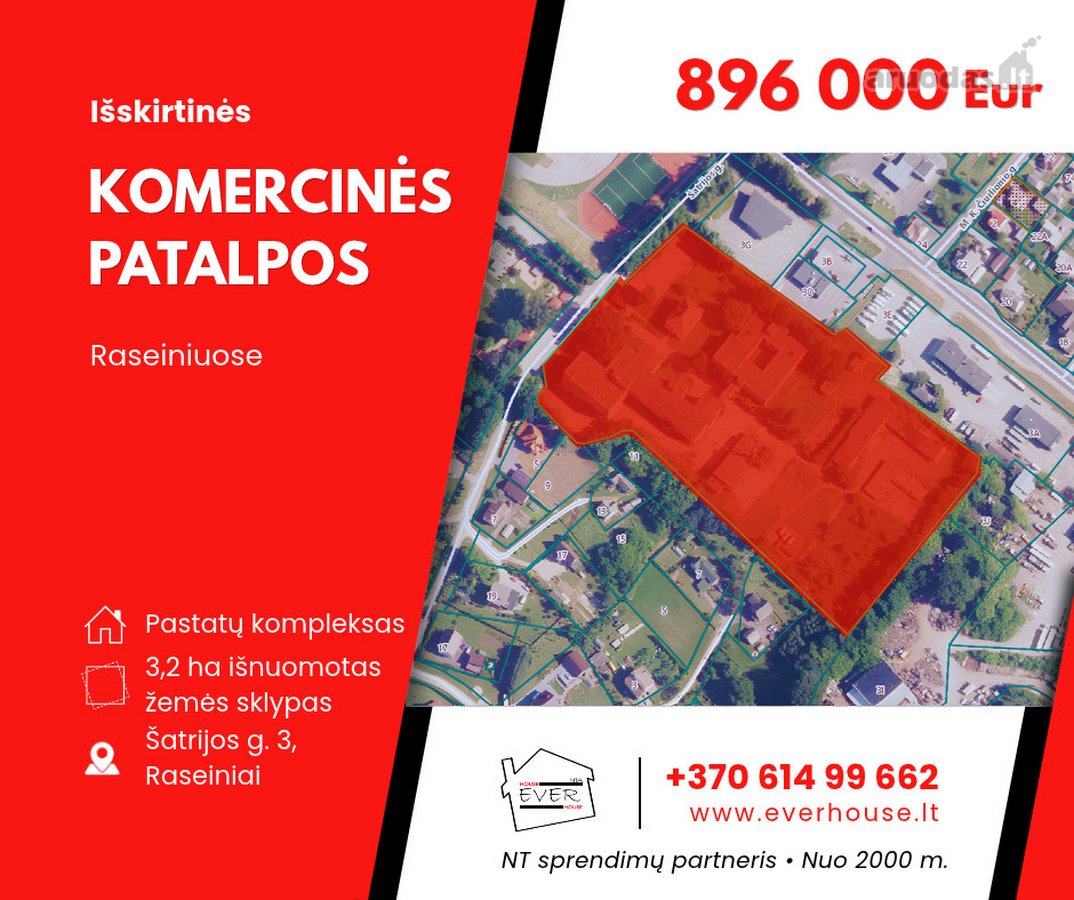 Pastatų kompleksas verslui Raseiniuose – 3,2 - nuotraukos Nr. 2