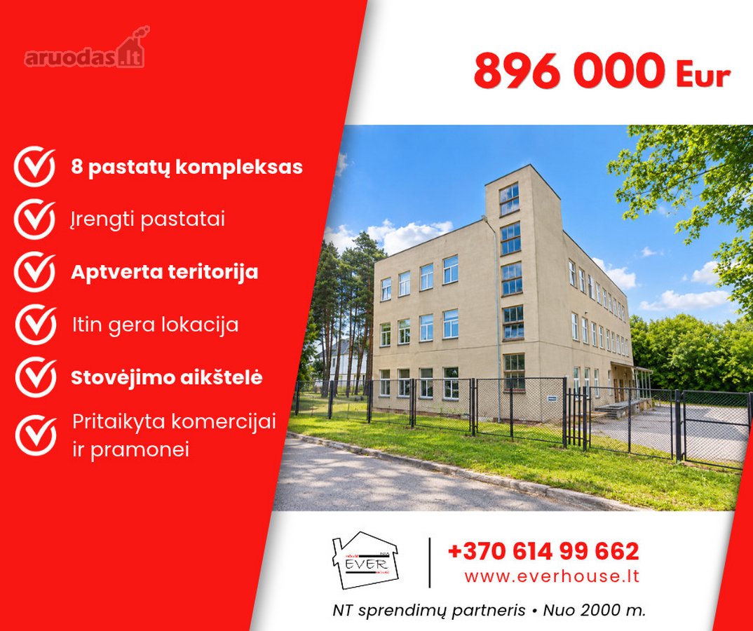 Pastatų kompleksas verslui Raseiniuose – 3,2 - nuotraukos Nr. 3