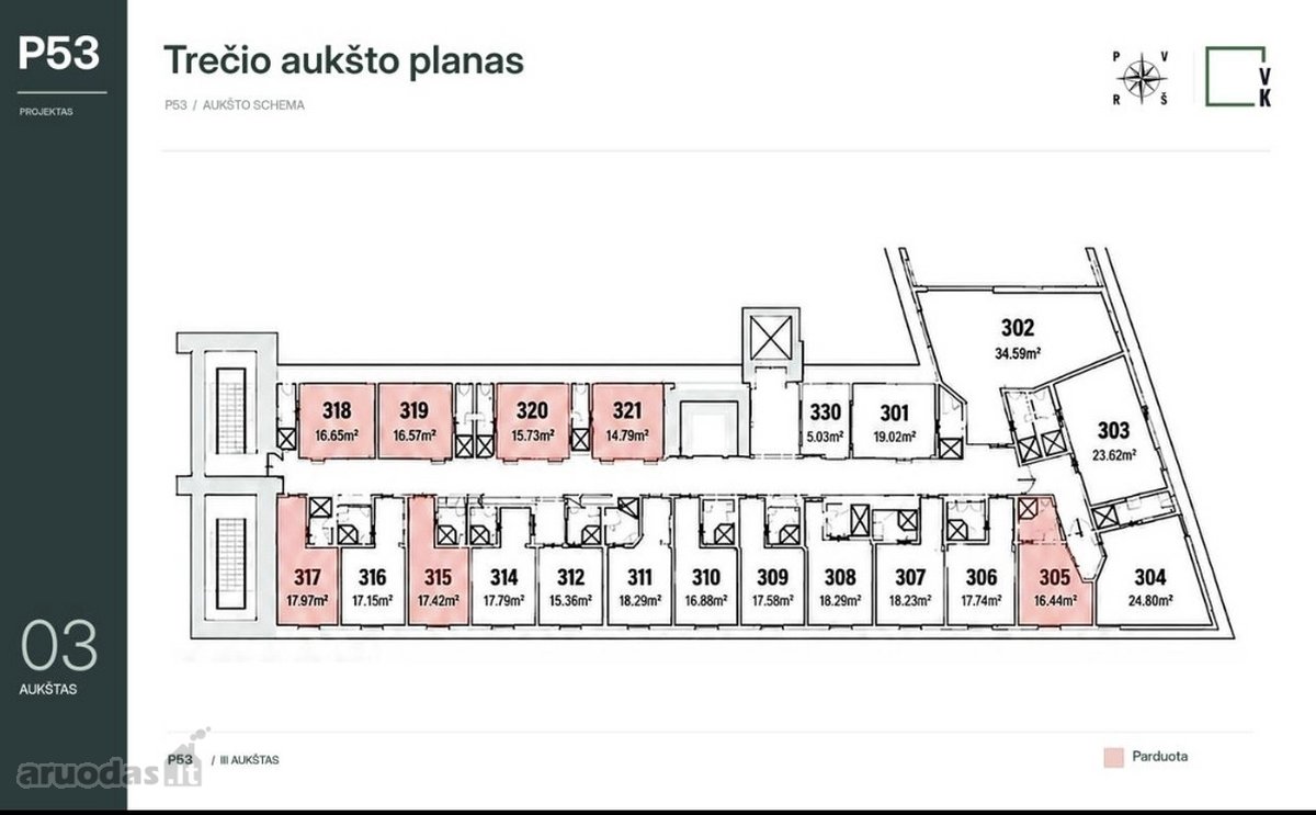Parduodamas naujai įrengtas 1 kambario būstas - nuotraukos Nr. 58