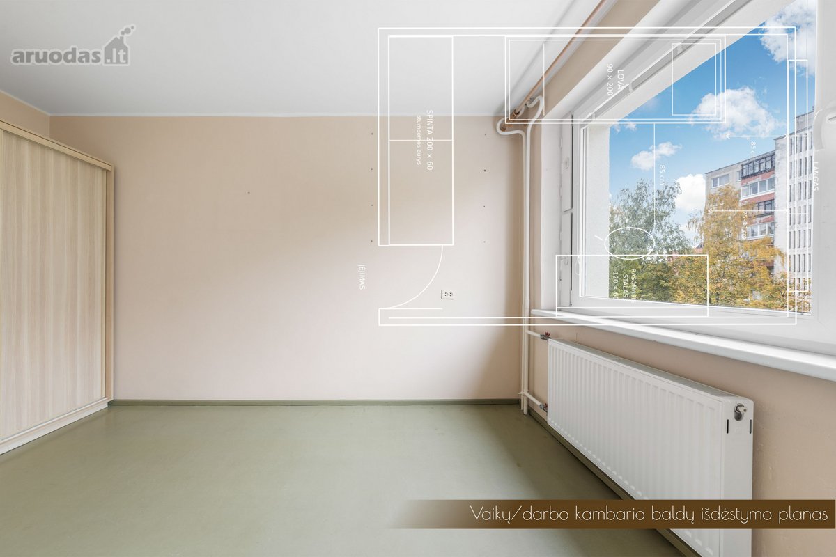 Parduodamas erdvus ir šviesus 3 kambarių - nuotraukos Nr. 16