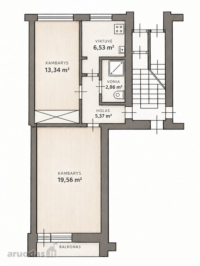 Geriausias Sprendimas – Nelaukti. 49 M² - nuotraukos Nr. 21