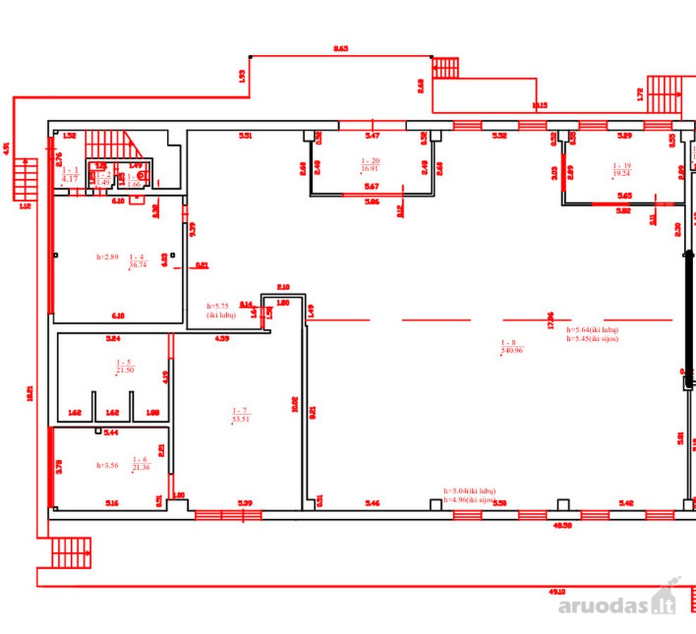 Nuomojamos 506,58 m² komercinės patalpos J. - nuotraukos Nr. 4