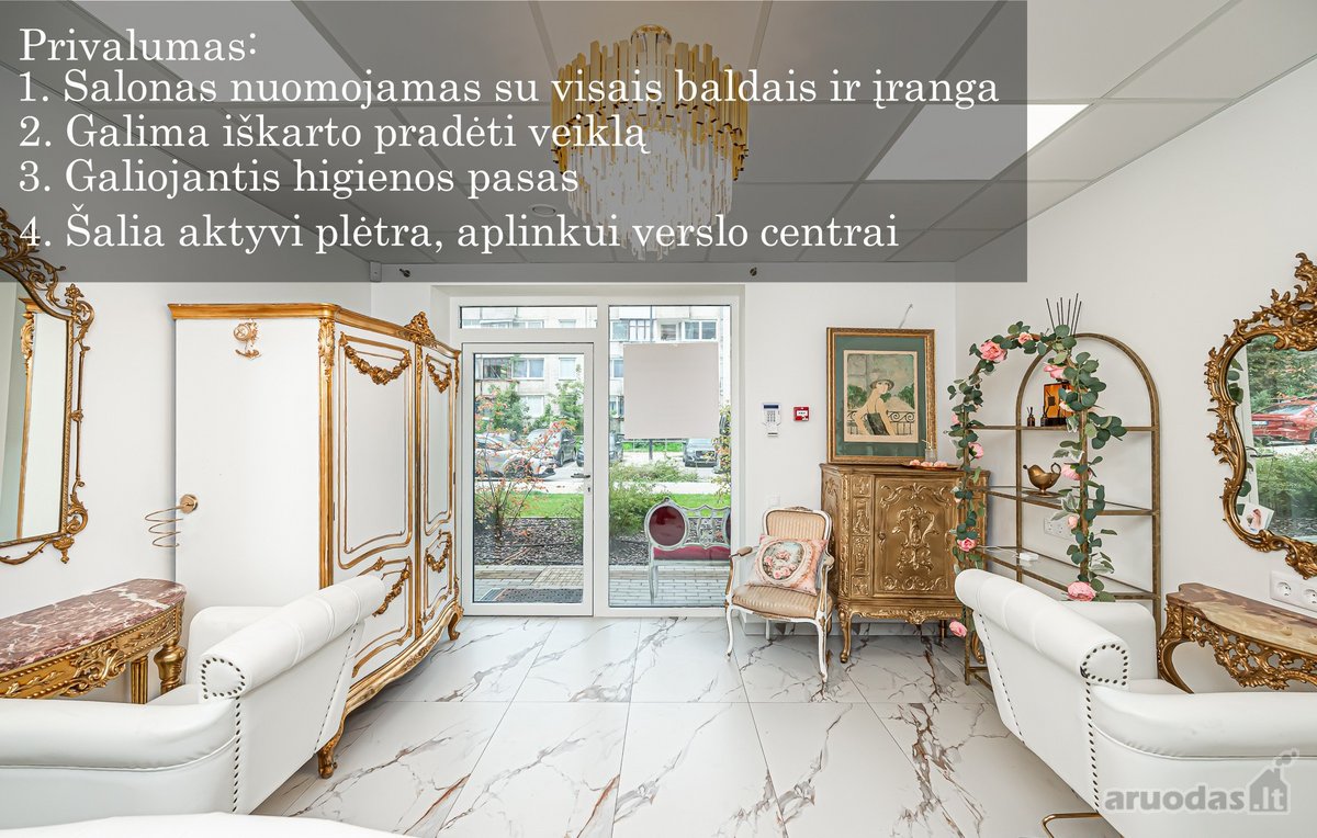 Išnuomojamos prabangiai įrengtas grožio - nuotraukos Nr. 2