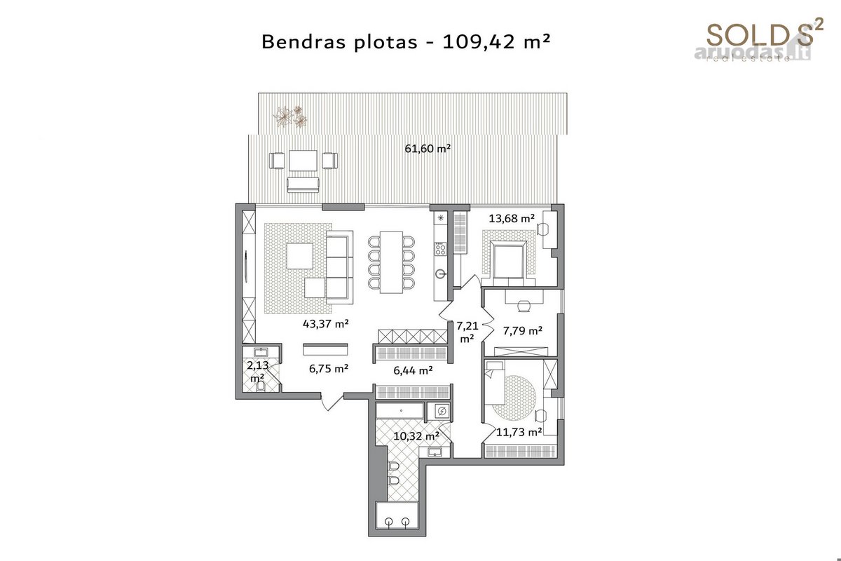 Naujai įrengti Senamiesčio apartamentai - nuotraukos Nr. 21