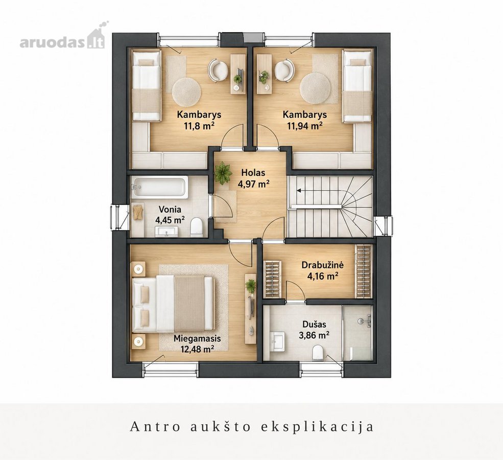 #Parduodami Naujos Statybos Blokuoti Namai - nuotraukos Nr. 7