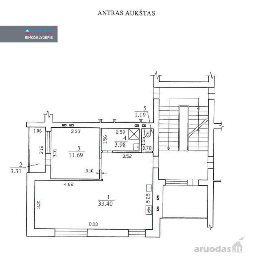 Parduodamas 2 Kambarių Perplanuotas Butas - nuotraukos Nr. 32