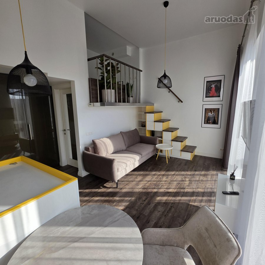 Šviesus, stilingas dviejų lygių loftas - nuotraukos Nr. 5