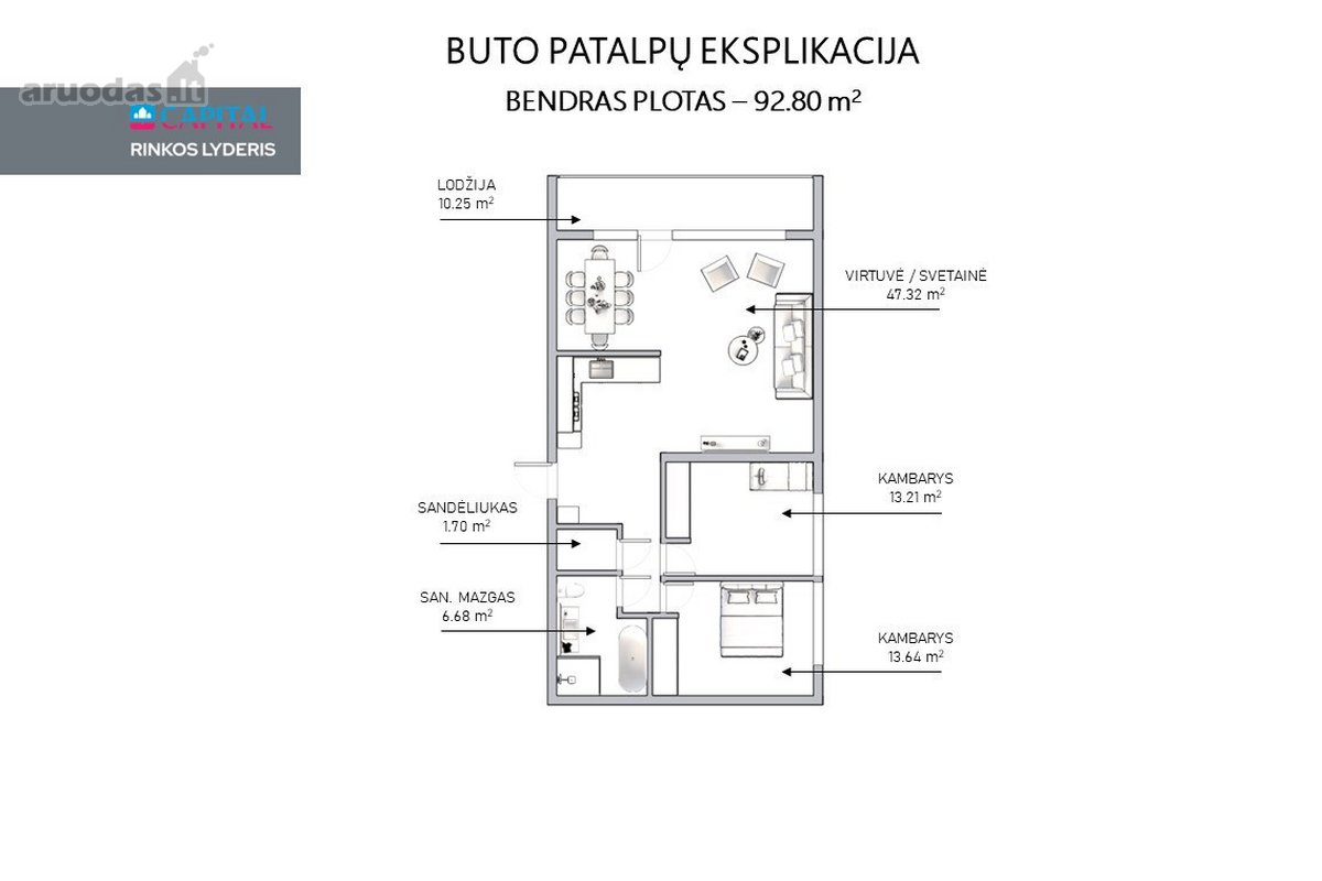 Parduodamas Jaukus Ir Erdvus 3 Kambarių Butas - nuotraukos Nr. 27