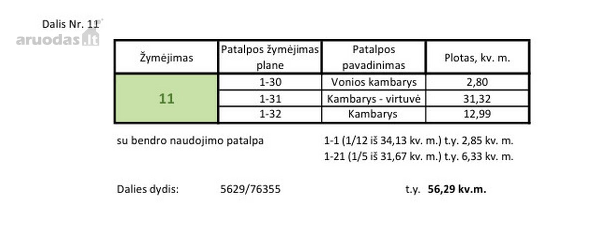 Parduodame 2 kambarių 57 kv. m ploto butą - nuotraukos Nr. 20