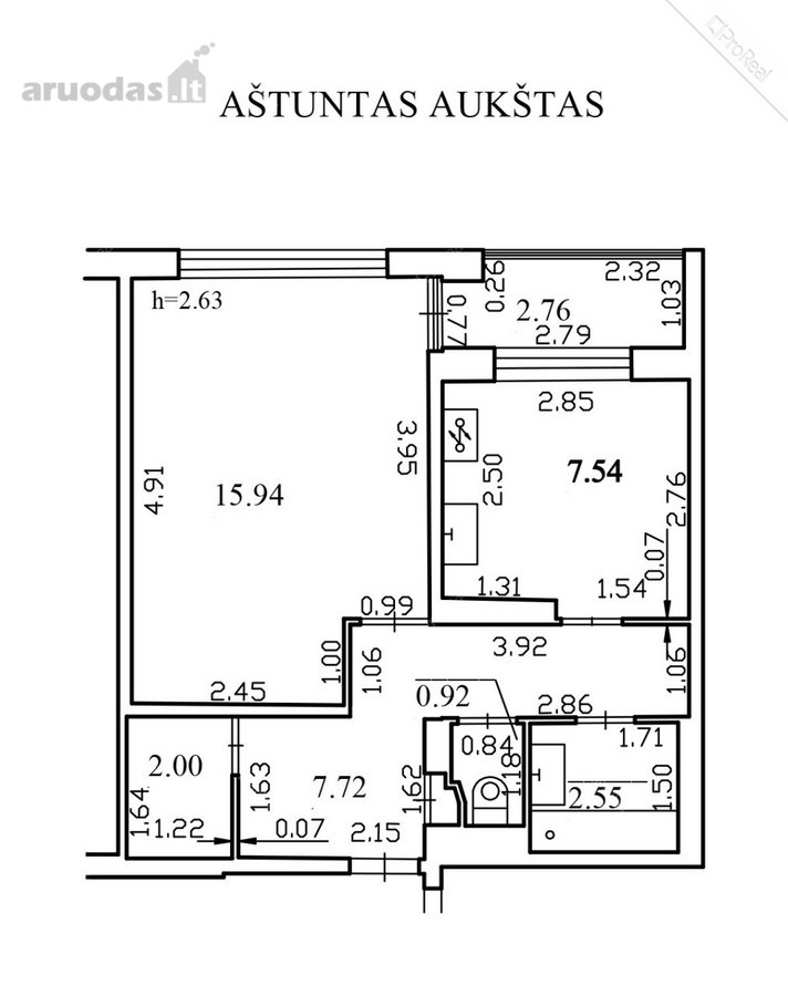 Nuomojamas Erdvus 1 Kambario Butas Šeškinėje, - nuotraukos Nr. 18
