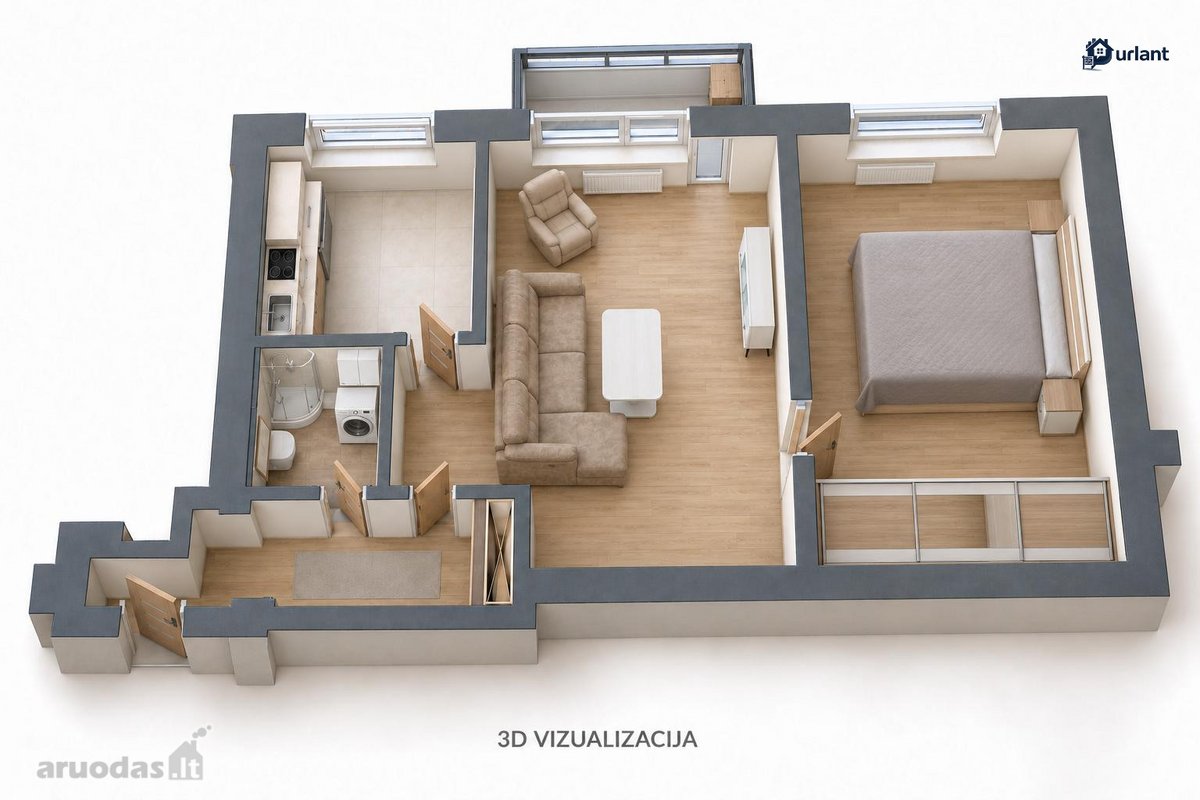 Parduodamas 2 kambarių butas Aušros takas g., - nuotraukos Nr. 16