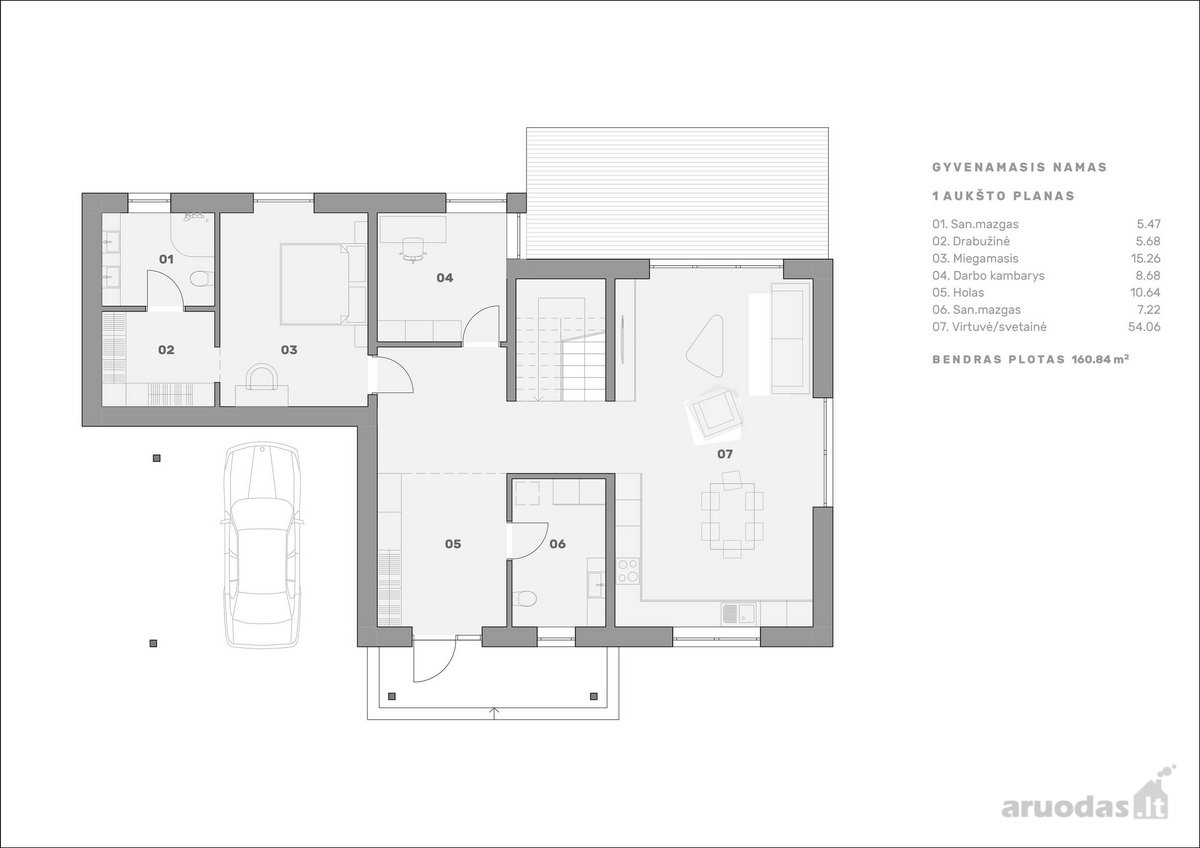 Parduodamas Modernus 160 M² Namas Uždarame - nuotraukos Nr. 6