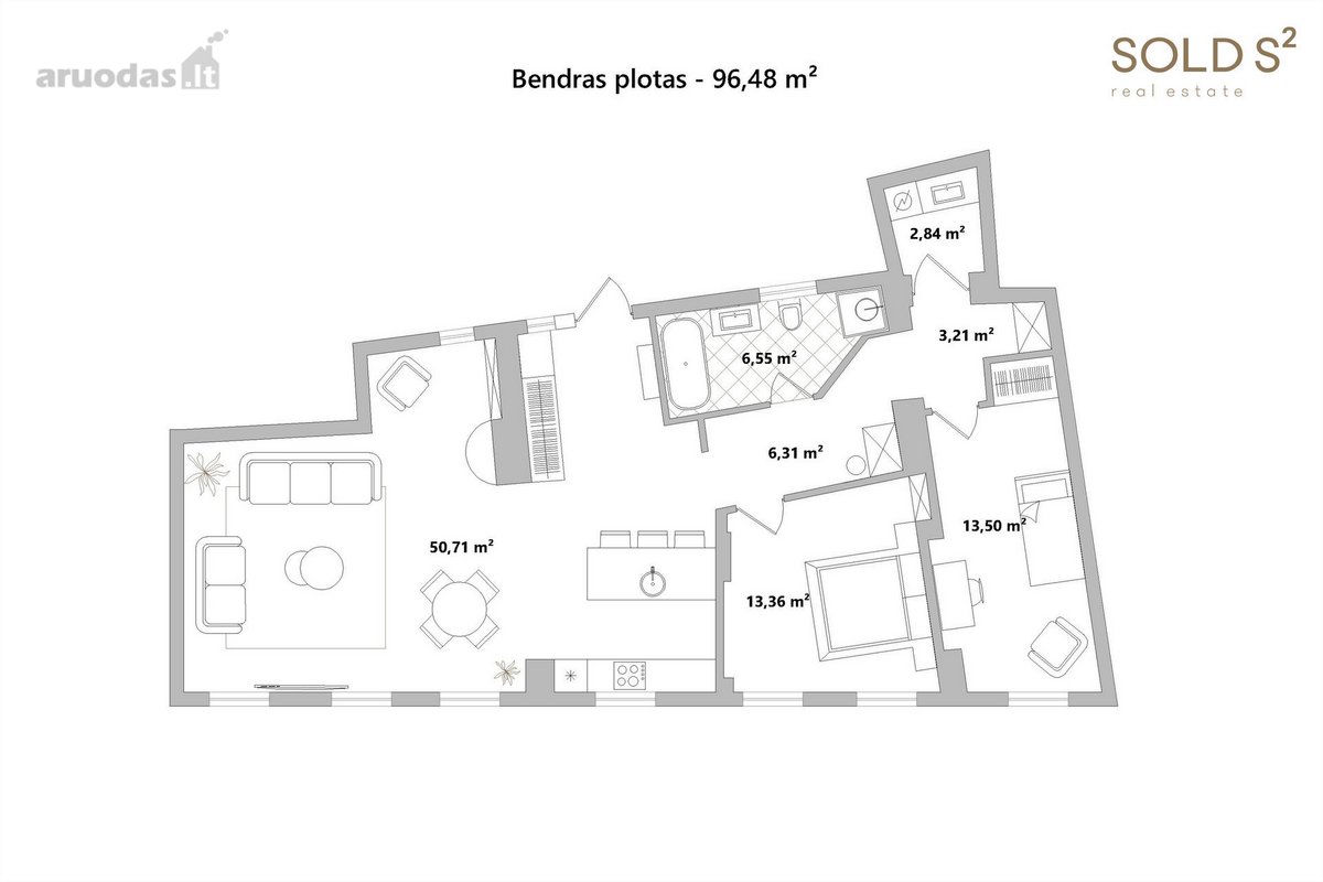 Naujos statybos projekte parduodami jaukūs 3 - nuotraukos Nr. 26