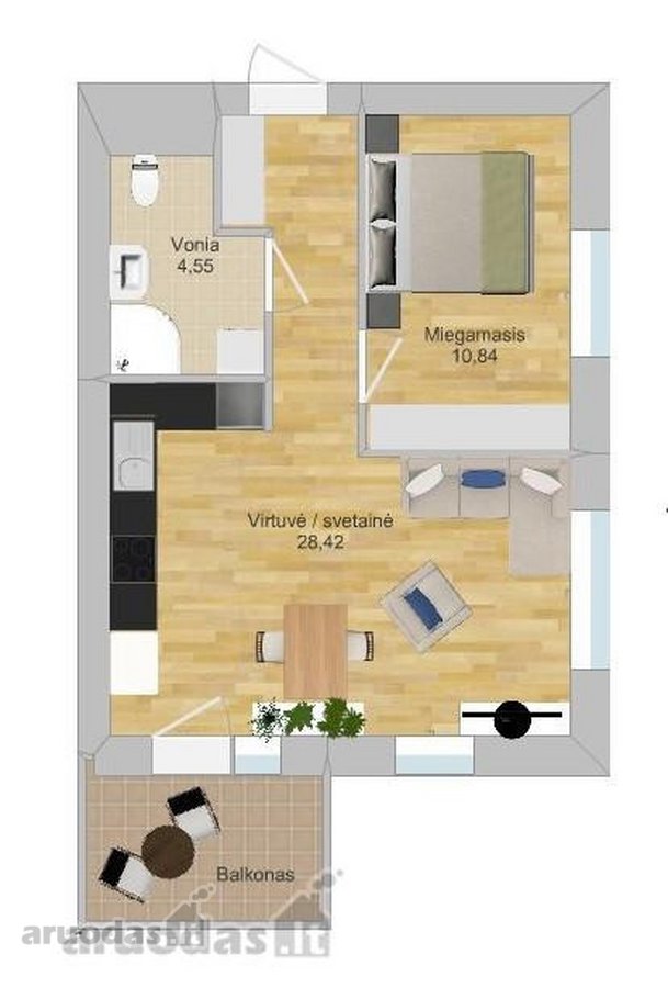Nuo lapkričio mėnesio išnuomojamas, šviesus, - nuotraukos Nr. 14