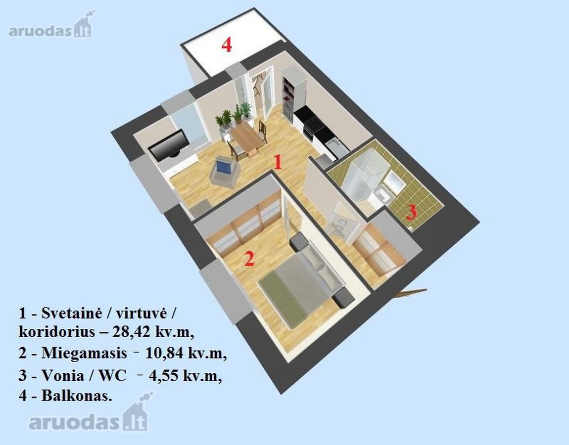 Nuo lapkričio mėnesio išnuomojamas, šviesus, - nuotraukos Nr. 15