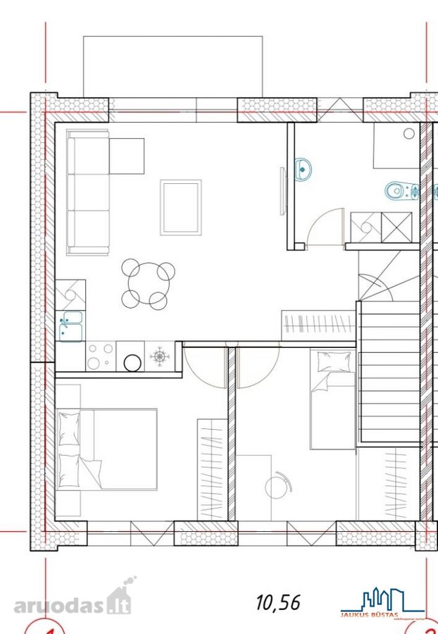 Parduodame 3 kambarių, 50m² bendrojo ploto, - nuotraukos Nr. 6