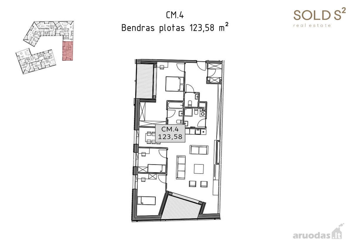 Naujos statybos projekte parduodami penthouse - nuotraukos Nr. 14
