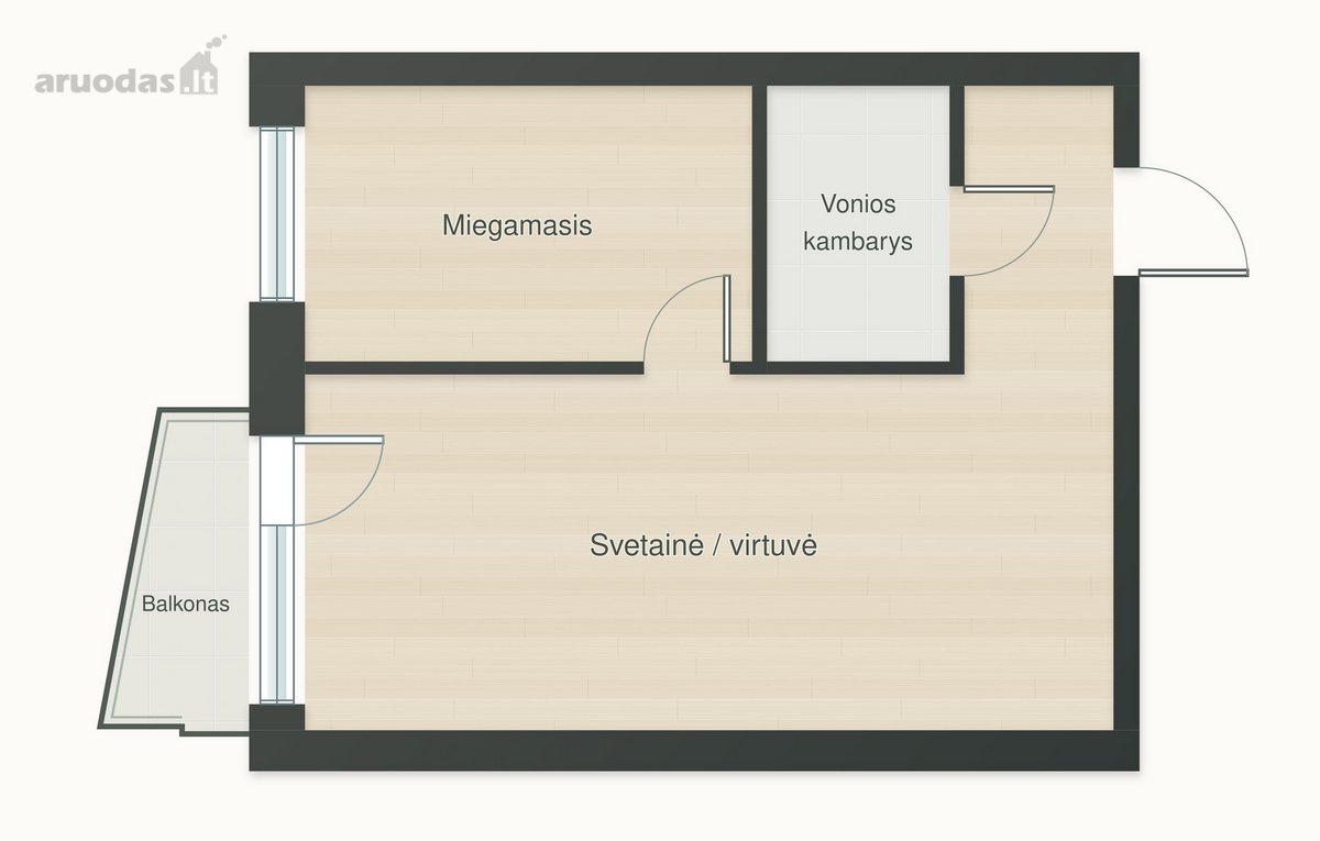 Gyvenamosios Paskirties 2 Kambarių Butas – - nuotraukos Nr. 37