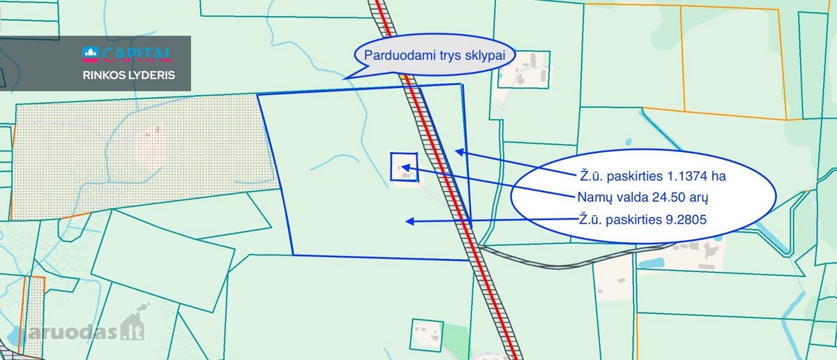 Parduodamas 9,8408 Ha Žemės Sklypų Kompleksas - nuotraukos Nr. 11